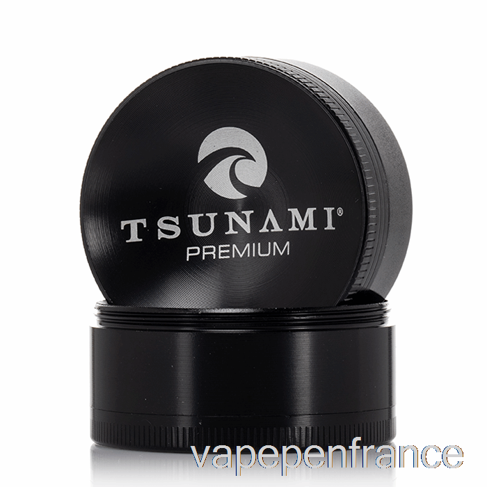 Tsunami 1,9 Pouces 4 Pièces Broyeur Supérieur Encastré Noir (50 Mm) Stylo Vape